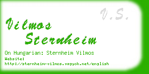 vilmos sternheim business card